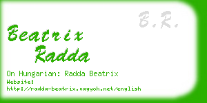 beatrix radda business card
